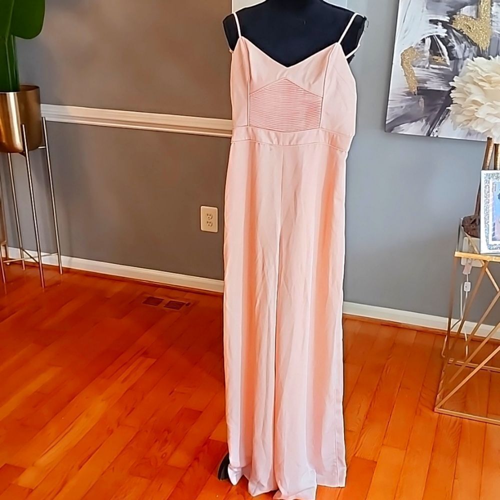 Bcbgmaxazria pink jumpsuit sz m